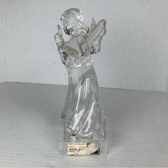 Mikasa Herald Collection Lead Crystal Hark The Herald Angel Playing Mandolin 8" - Picture 3 of 11